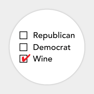 Republican Democrat Wine Magnet